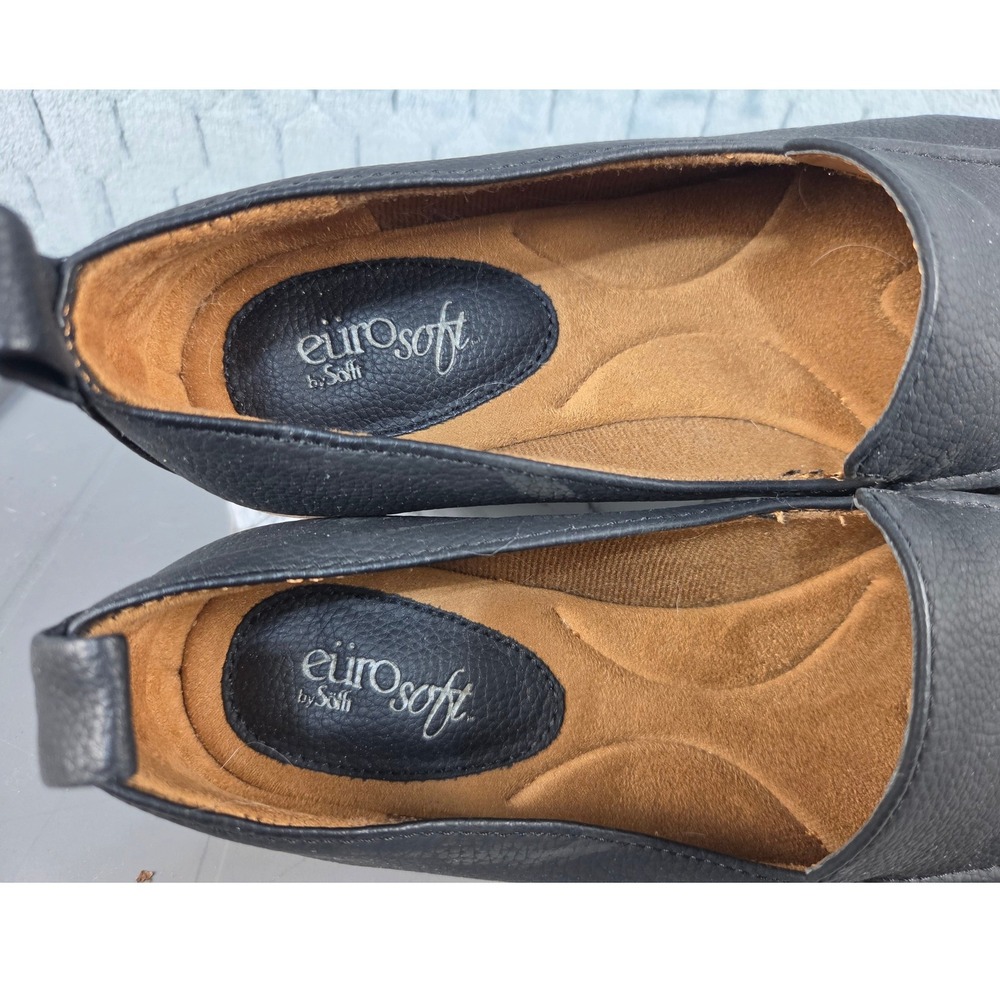 Eurosoft by Sofft Lindee Black Lug Sole Loafers Womens 9M E50044501 Slip On - Picture 5 of 7